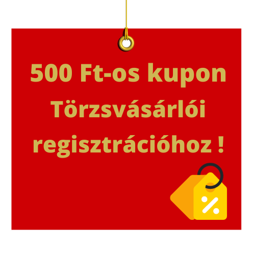 500 Ft-os kupon új törzsvásárlói jeletkezéshez