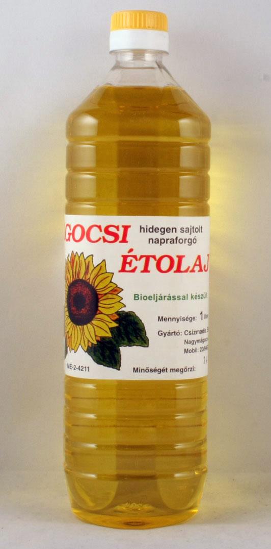 Hidegen sajtolt napraforgó olaj 1000ml / mágocsi