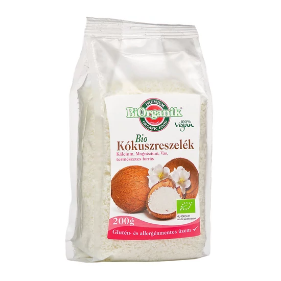 Biorganik bio kókuszreszelék 200 g