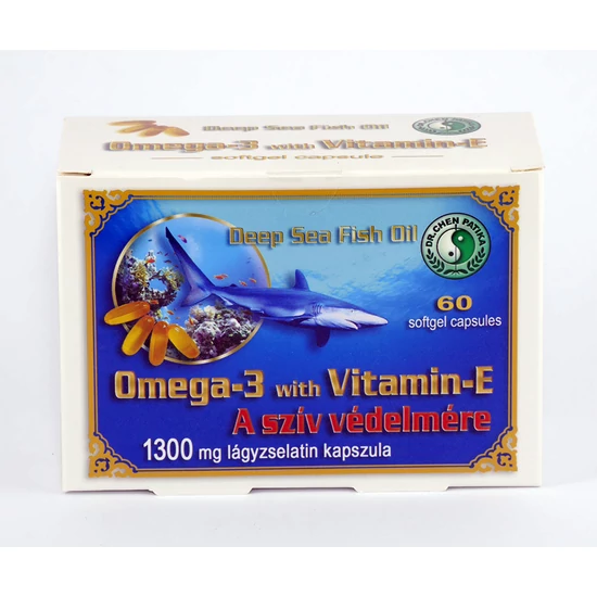 Omega-3 lágyzselatin kapszula e-vitaminnal