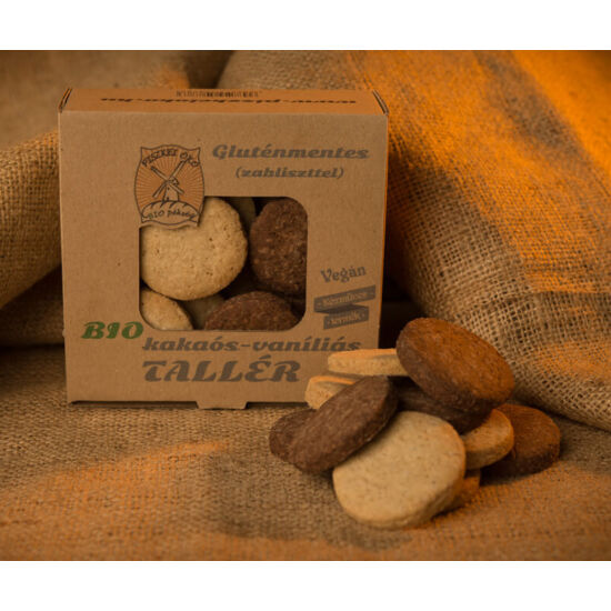 Piszkei bio gluténmentes kakaós-vaníliás tallér 150g